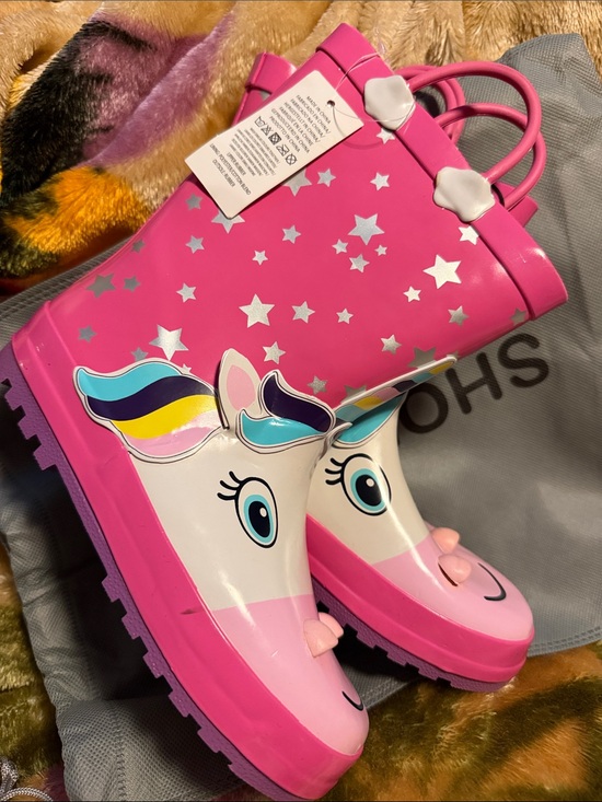 shofoRT Other - ShofoRT Pink Unicorn Star Rain Boots